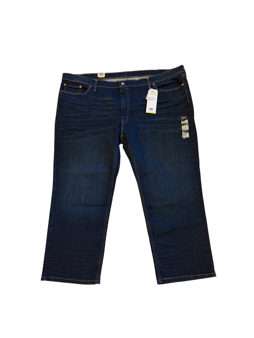 Levis 541 Jeans Mens Size 52x29 Blue Athletic Taper Stretch Distressed Dark Wash